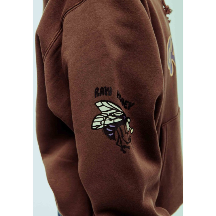 GRIMEY VINTAGE HOODIE BROWN BLOODSUCKER