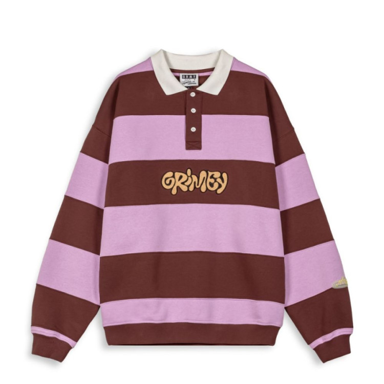 GRIMEY POLO CREW STRIPES BROWN