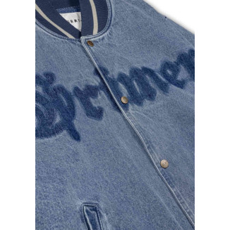 GRIMEY CAUSING PANIC DENIM BASEBALL JACKET