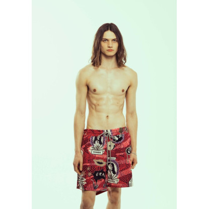 GRIMEY SUPASTAR SWIMSHORT RED