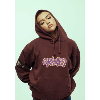 GRIMEY VINTAGE HOODIE BROWN BLOODSUCKER