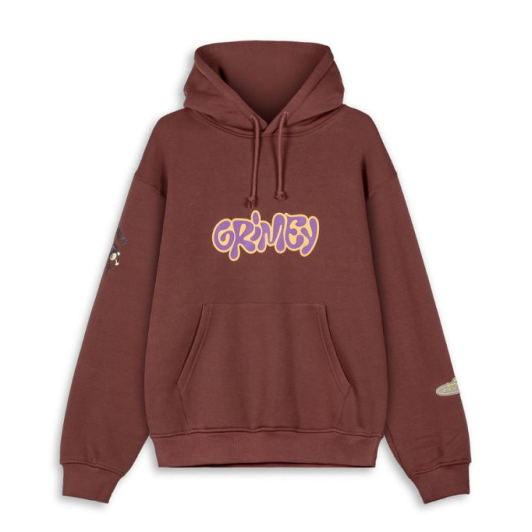 GRIMEY VINTAGE HOODIE BROWN BLOODSUCKER