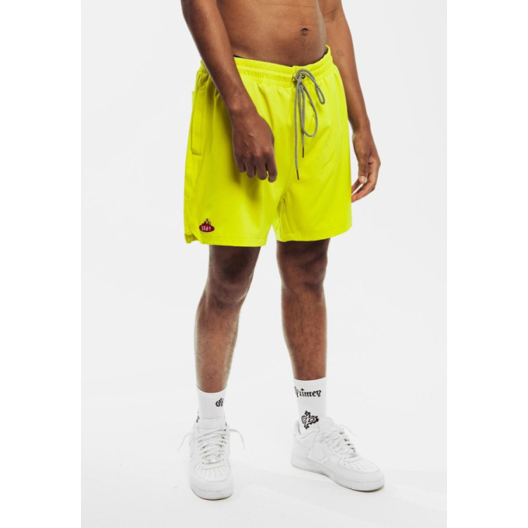 BURN IN FLAMES GRIMEY SWIMMING SHORT LIME